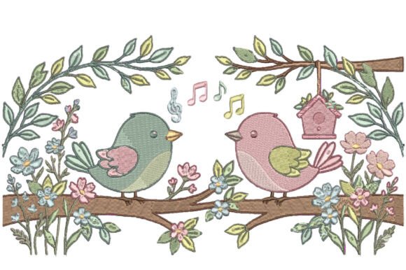 Review: Cute Spring Birds Embroidery Design