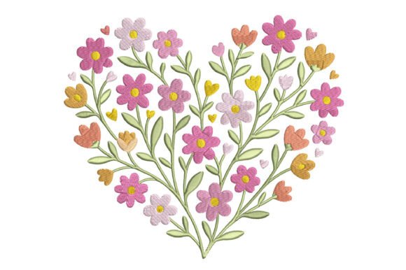 Review: Floral Heart Embroidery Design for Etsy Shops