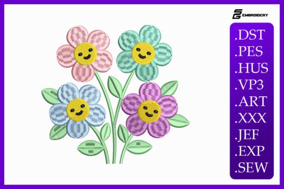 Review: Happy Smiley Flowers Spring Embroidery Design