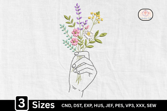 Review: Line Art Floral Bouquet in Hand
