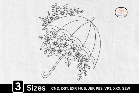 Review: Line Art Spring Flower Umbrella Design