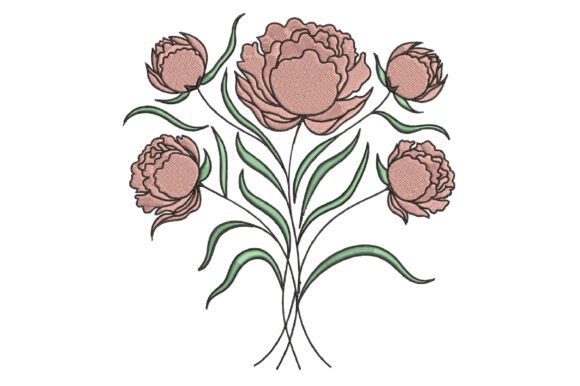 Review: Peony Flowers Embroidery Design for Real Projects