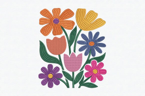 Review: Stylized Flower Embroidery Design for Sweatshirts