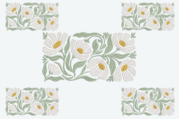 Review: White Cosmos Flowers Embroidery Design