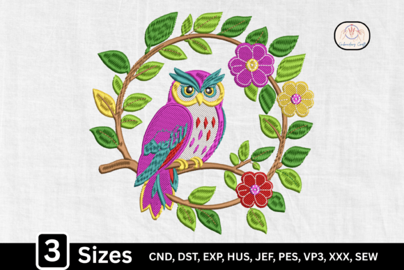Review: Wreath Bird Floral Owl for Boutique Sweatshirts