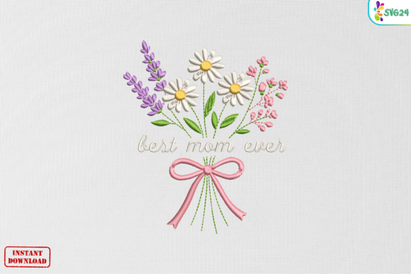 Reviewing Best Mom Ever Floral Bouquet Embroidery