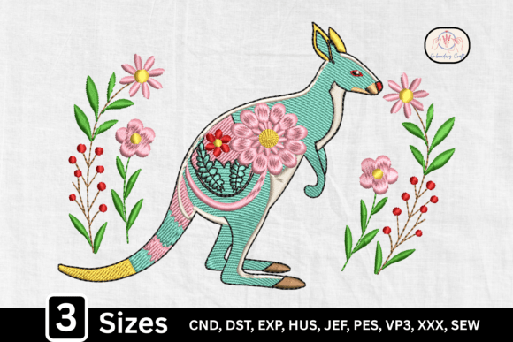 Reviewing Floral Kangaroo Folk Art for Embroidery