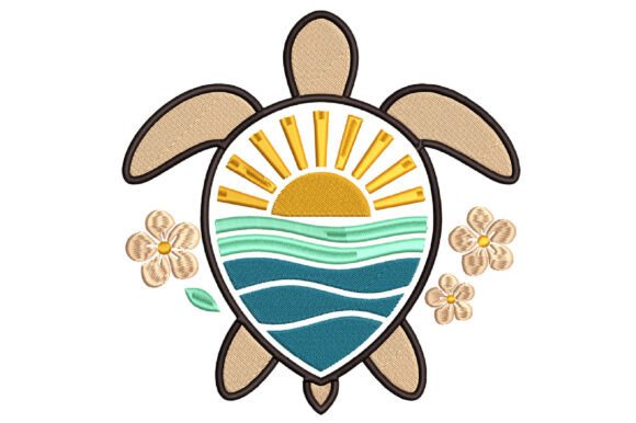 Sea Turtle Sunset Embroidery Review